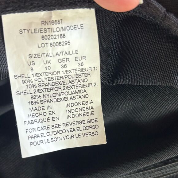 Swim Solutions Women's Tummy-Control Swim Dress One Piece Swimsuit Black Size 8 - Picture 9 of 9